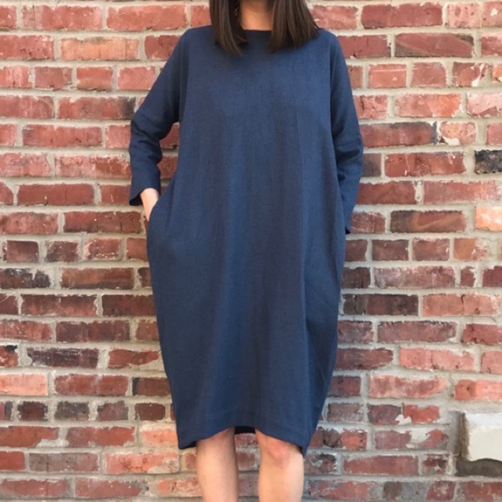 Black Crane bud dress